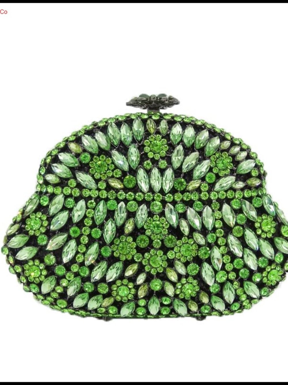 Calabash Rhinestone Clutch Crystal Evening Bag Formal Magnetic Metal Frame